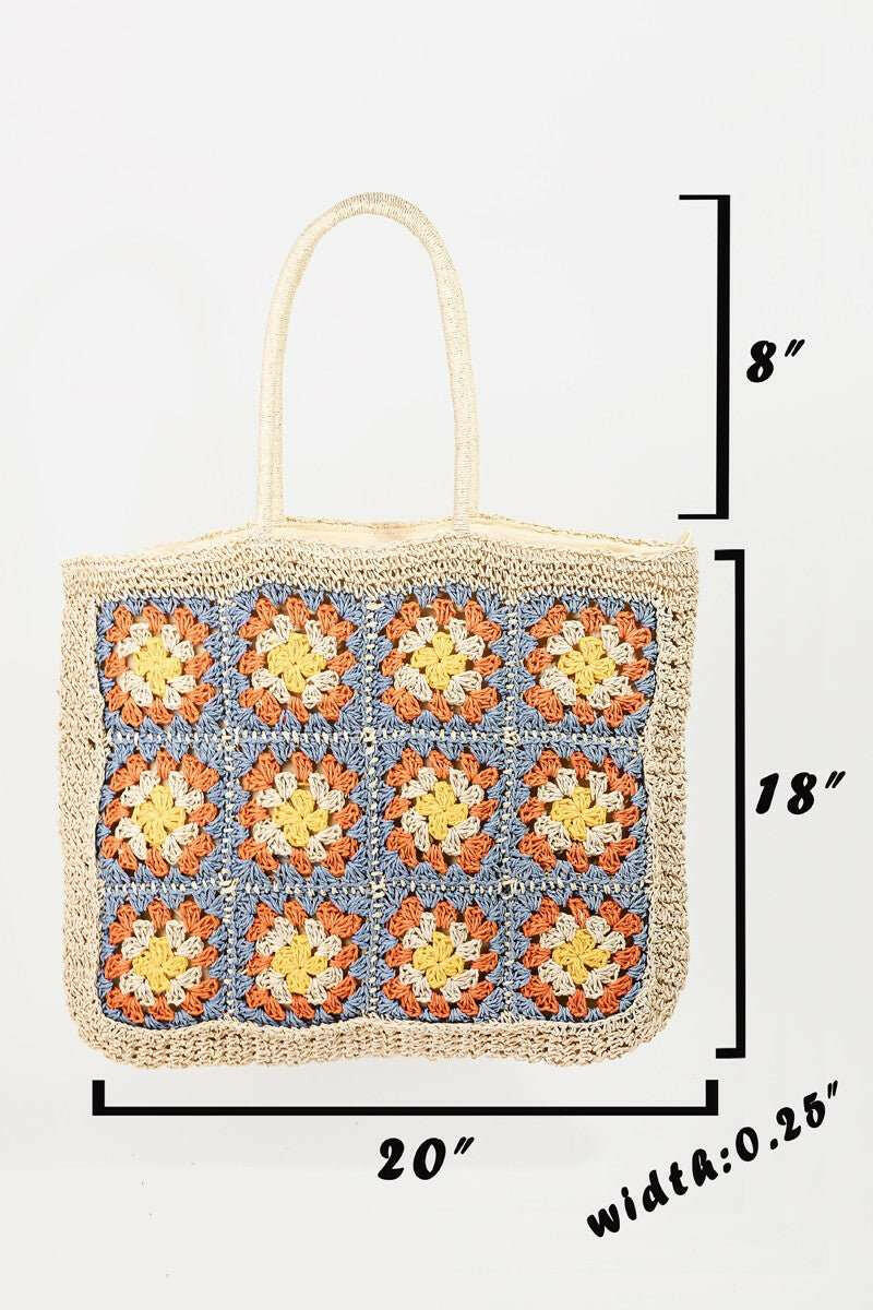 Fame Flower Braided Tote Bag - The Rogue Daisy