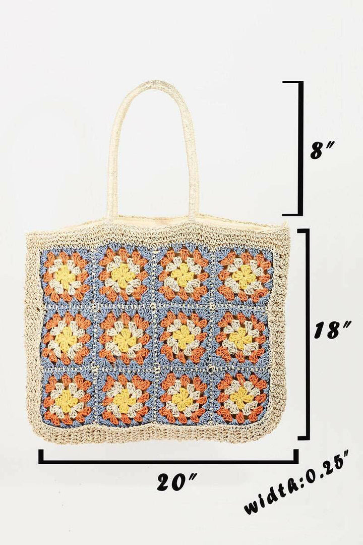 Fame Flower Braided Tote Bag - The Rogue Daisy