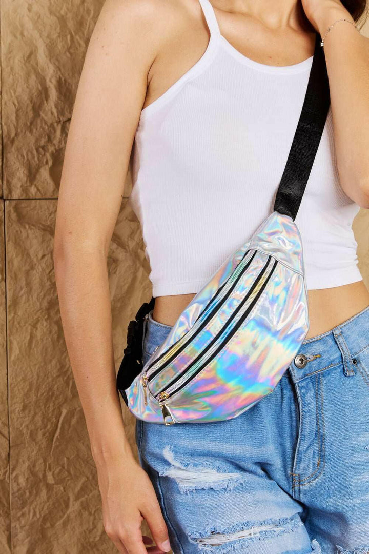 Holographic Silver Fanny Pack