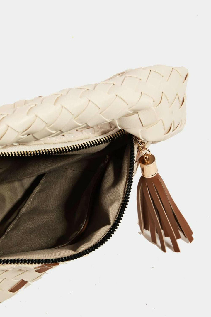 Fame Tassel Detail Semi - Circle Handbag - The Rogue Daisy