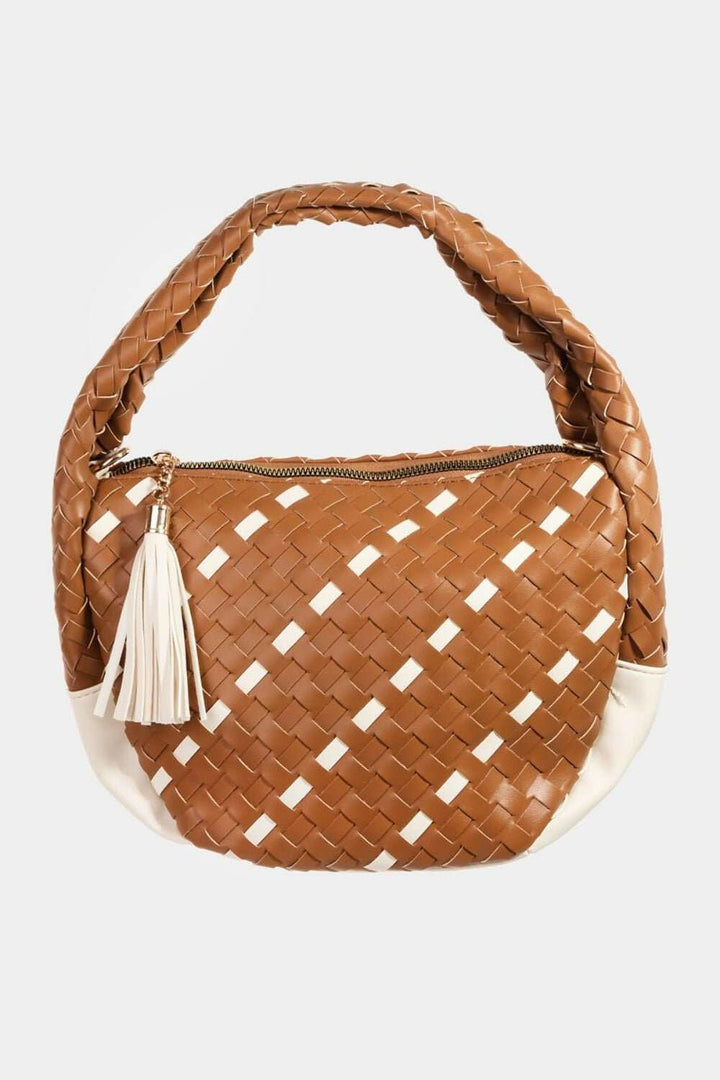 Fame Tassel Detail Semi - Circle Handbag - The Rogue Daisy