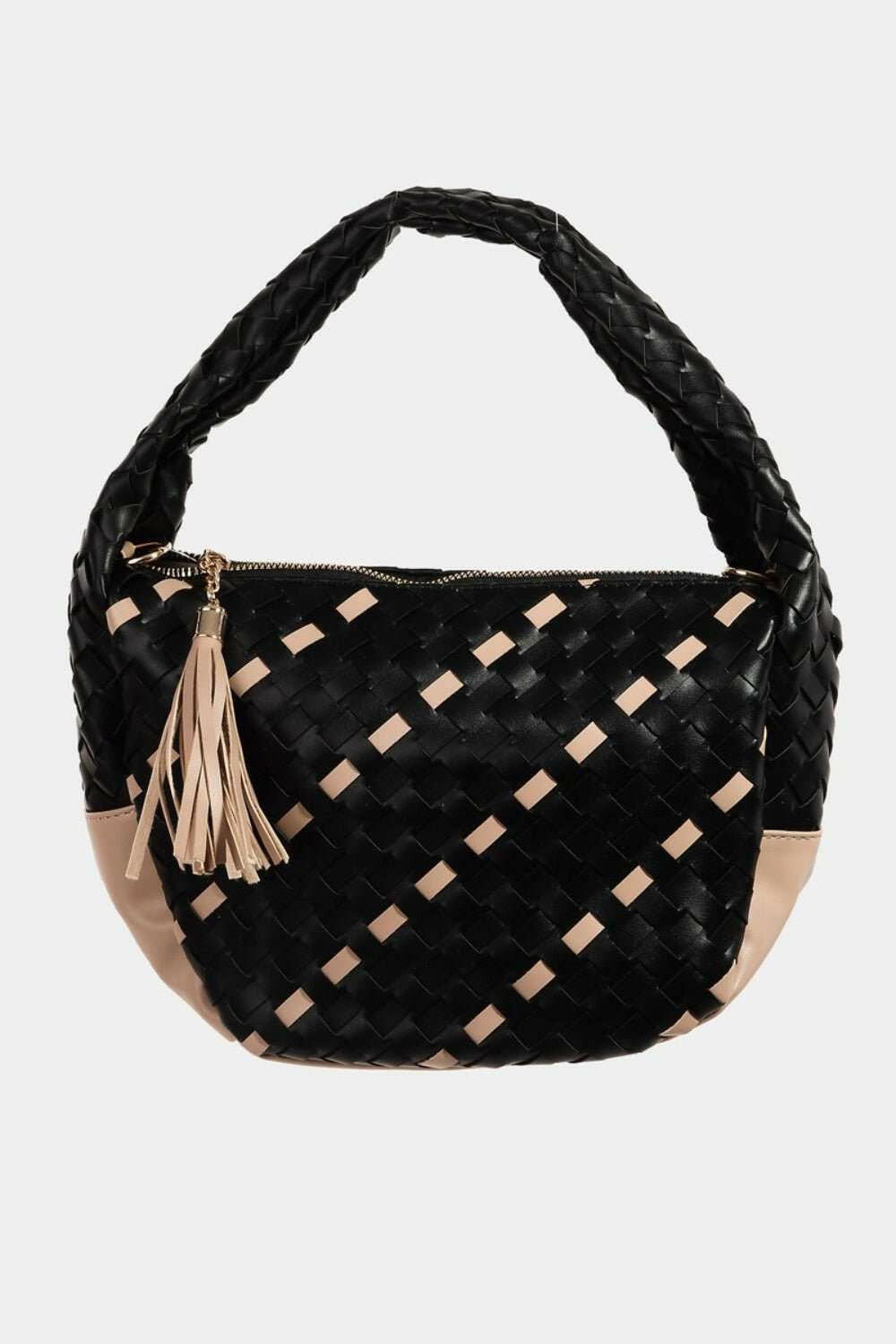 Fame Tassel Detail Semi - Circle Handbag - The Rogue Daisy