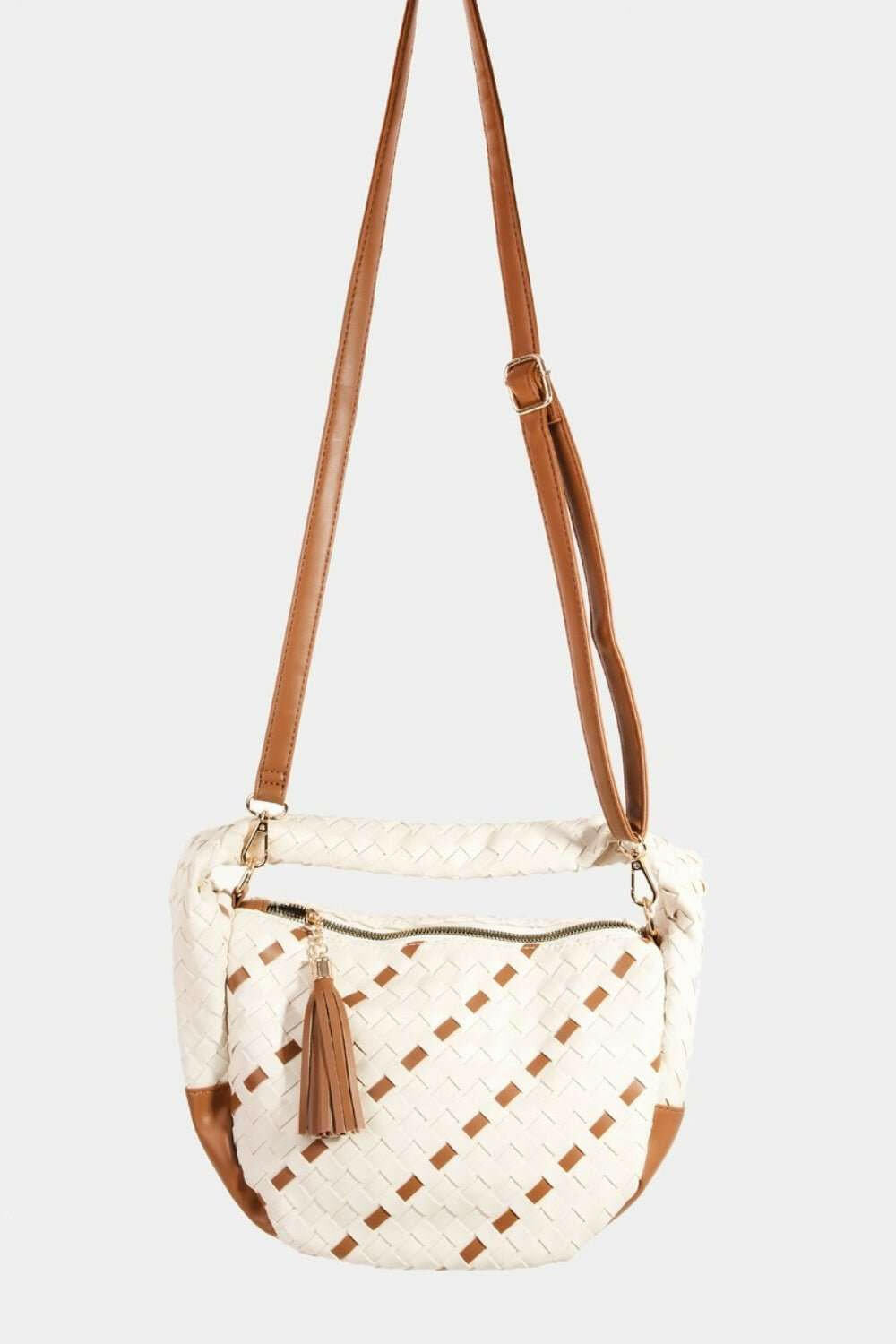 Fame Tassel Detail Semi - Circle Handbag - The Rogue Daisy