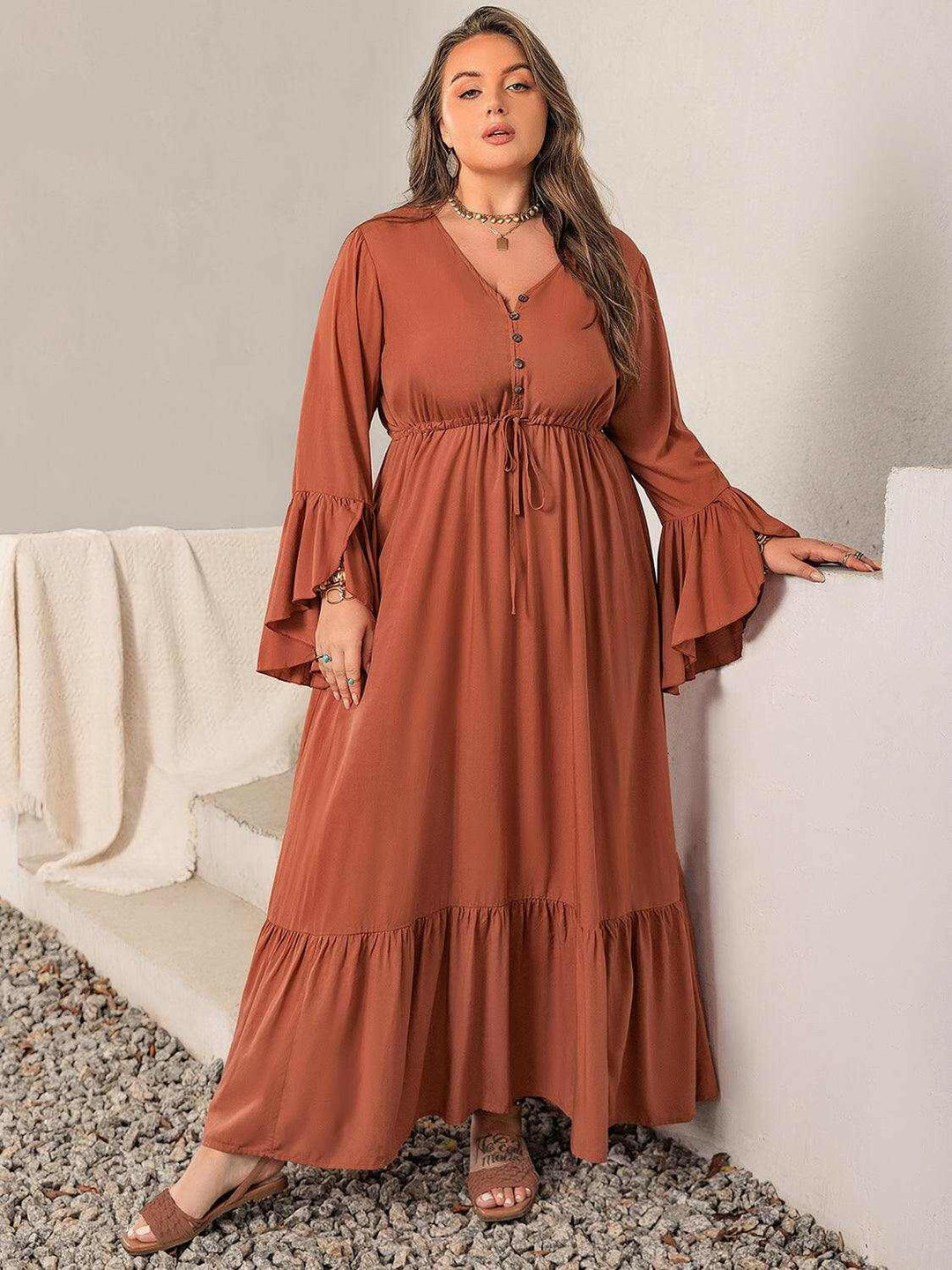 Terracotta Dream Maxi Dress - Plus Size