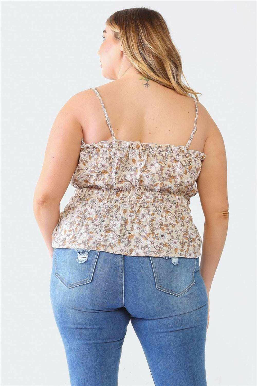 Frill Floral Floral Cami Top