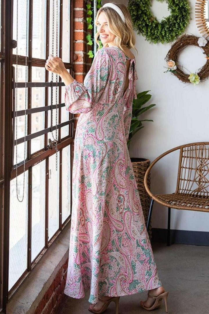 First Love Paisley Print Long Sleeve Maxi Dress - The Rogue Daisy