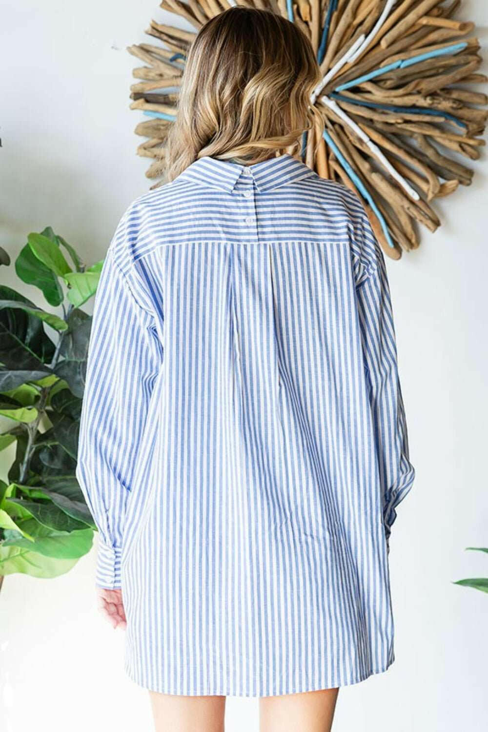 First Love Striped Button Down High - Low Hem Shirt - The Rogue Daisy