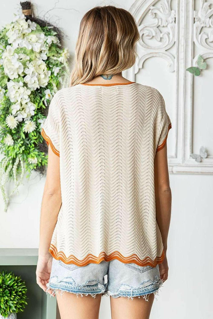 Wavy Chevron Top - Full Size - The Rogue Daisy