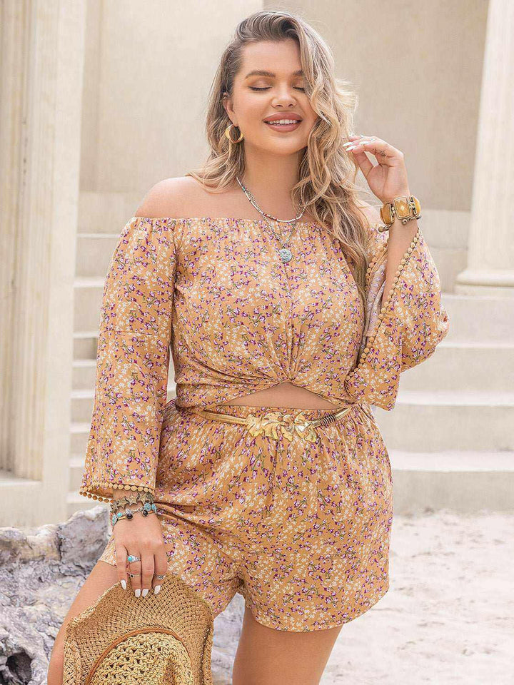 Floral Breeze Shorts and Top Set - Plus Size - The Rogue Daisy