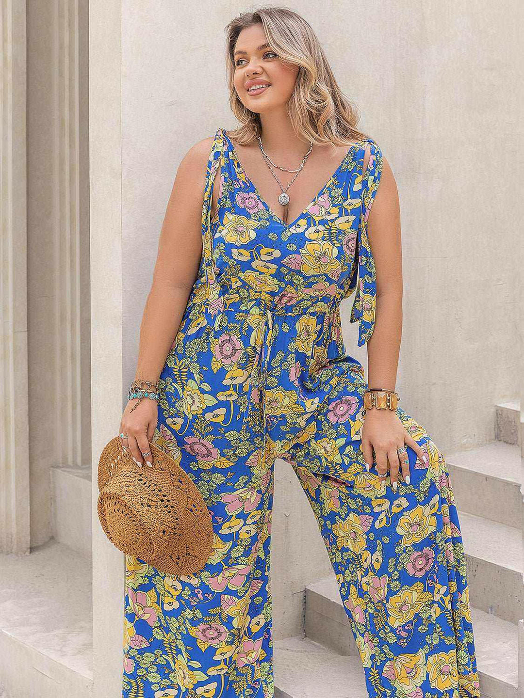 Floral Jumpsuit - Plus Size - The Rogue Daisy