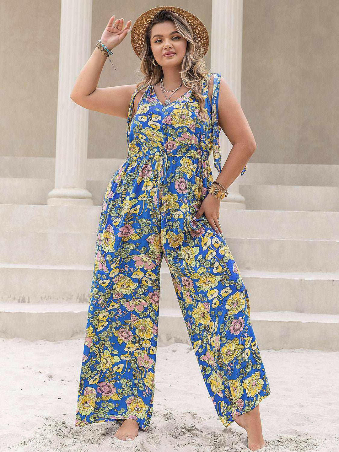 Floral Jumpsuit - Plus Size - The Rogue Daisy