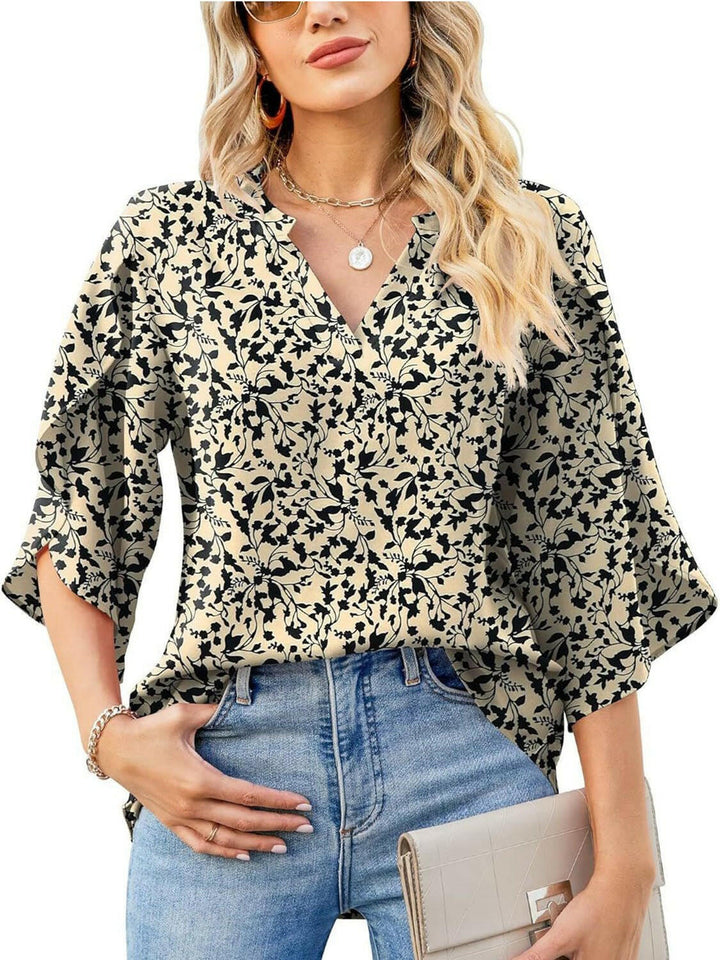 Floral Print Petal Sleeve Blouse - The Rogue Daisy