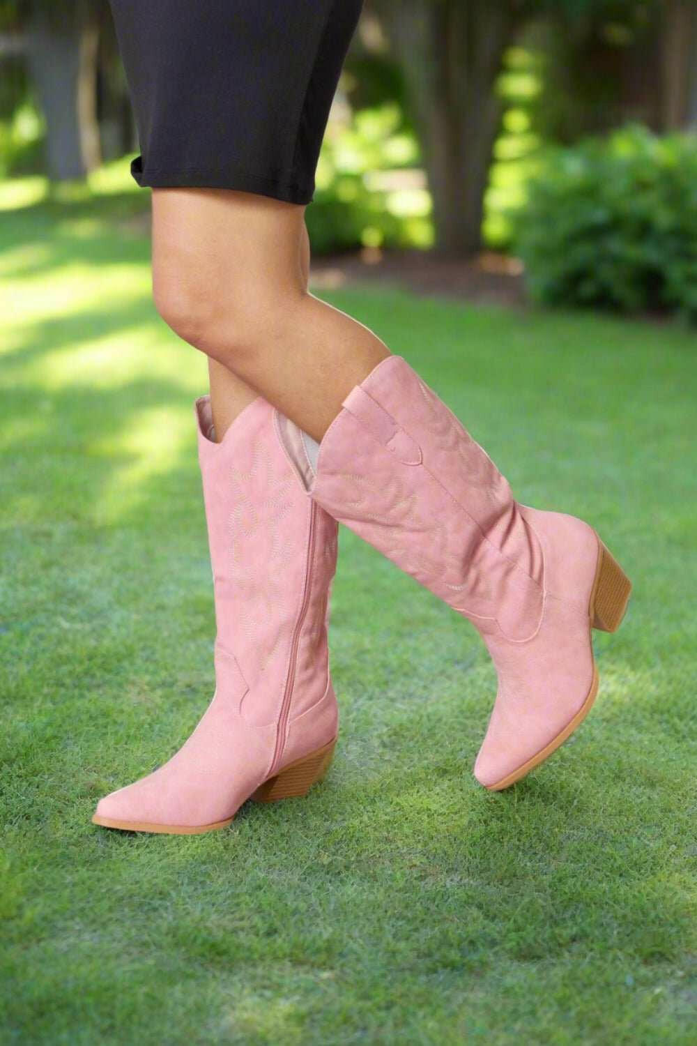 Forever Link Pink Knee High Cowboy Boots - The Rogue Daisy