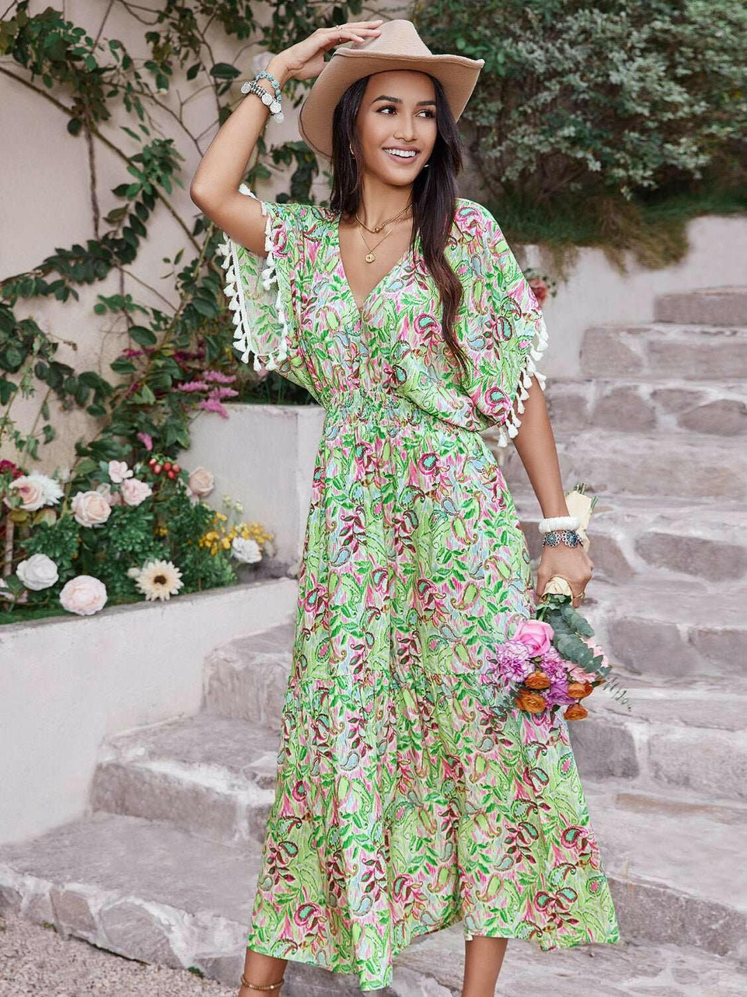 Garden Fiesta Midi Dress - The Rogue Daisy