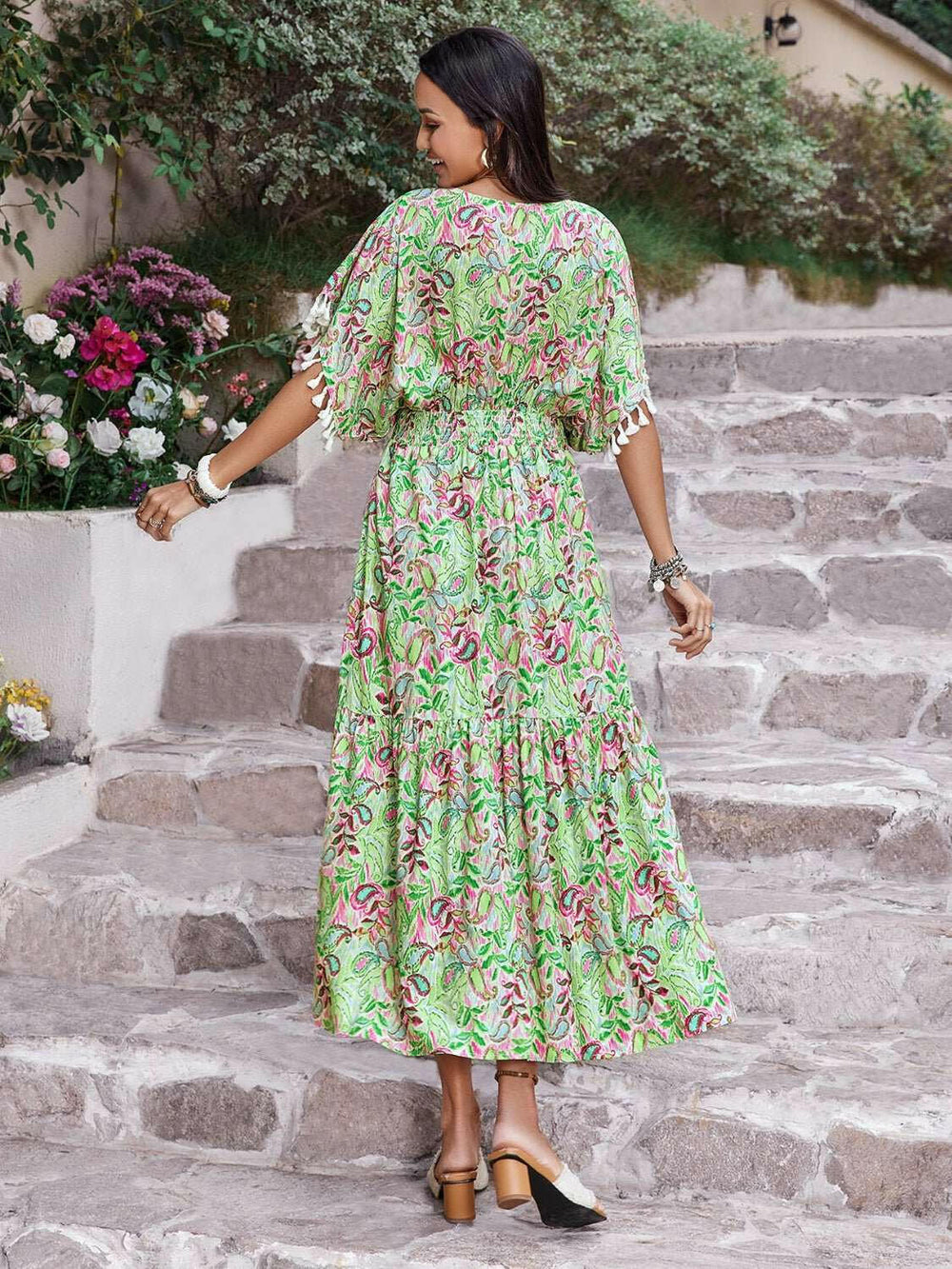 Garden Fiesta Midi Dress - The Rogue Daisy