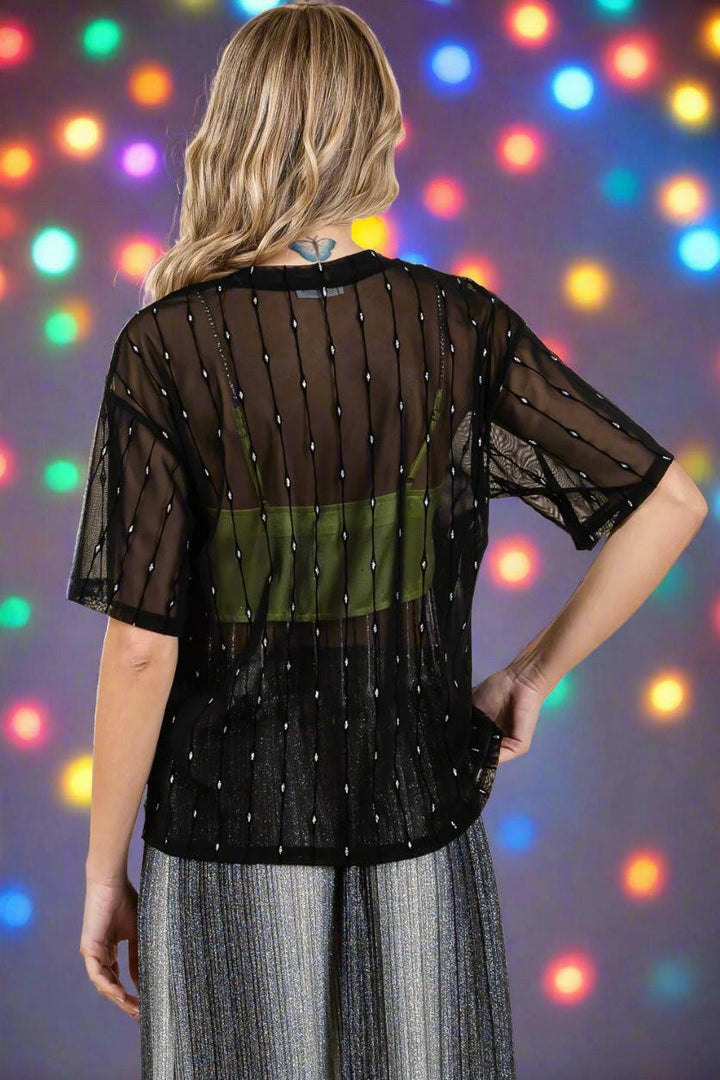 GeeGee Mesh Glitter Top - The Rogue Daisy