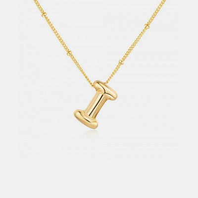 Gold - Plated Bubble Initial Necklace A - J - The Rogue Daisy