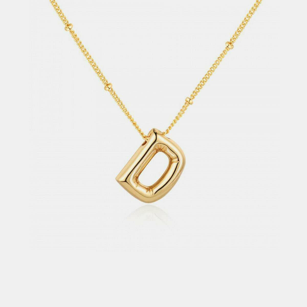 Gold - Plated Bubble Initial Necklace A - J - The Rogue Daisy