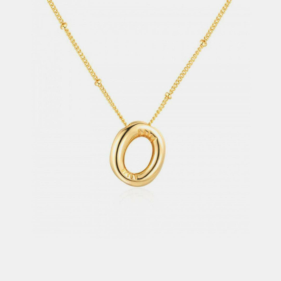 Gold - Plated Bubble Initial Necklace K - Q - The Rogue Daisy