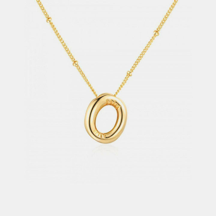 Gold - Plated Bubble Initial Necklace K - Q - The Rogue Daisy