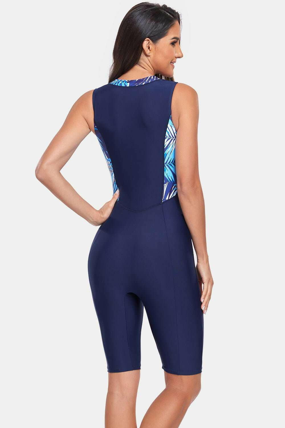 Half Zip Sleeveless One Piece Swimsuit - The Rogue Daisy