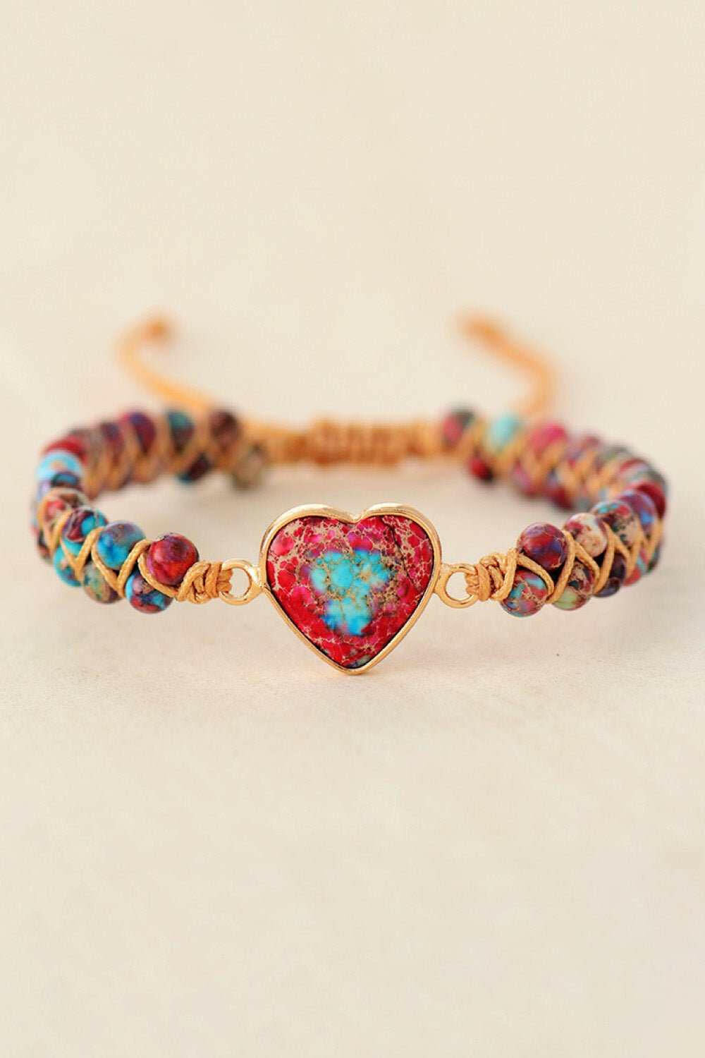 Heart Shape Natural Stone Bracelet - The Rogue Daisy