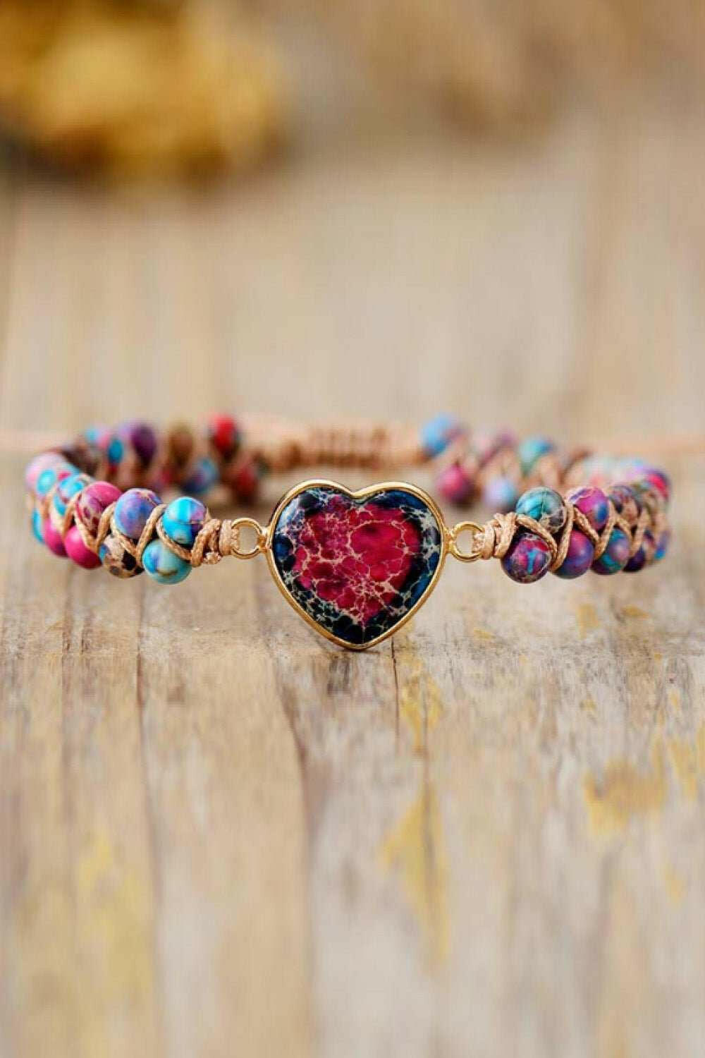 Heart Shape Natural Stone Bracelet - The Rogue Daisy