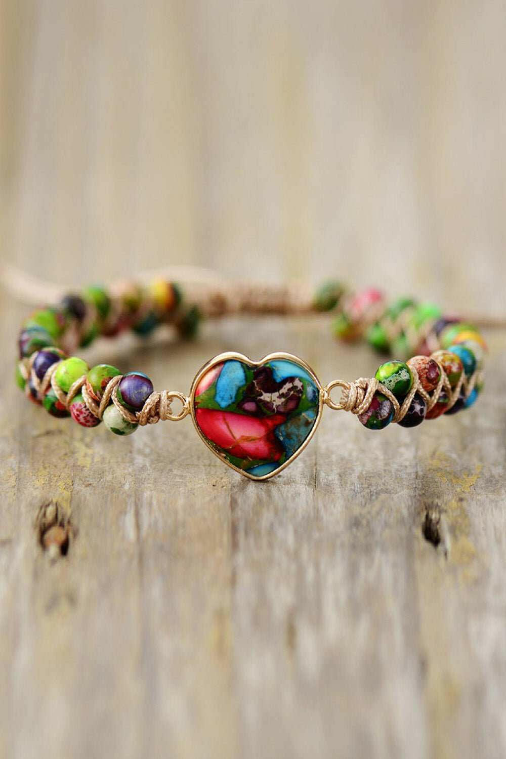 Heart Shape Natural Stone Bracelet - The Rogue Daisy