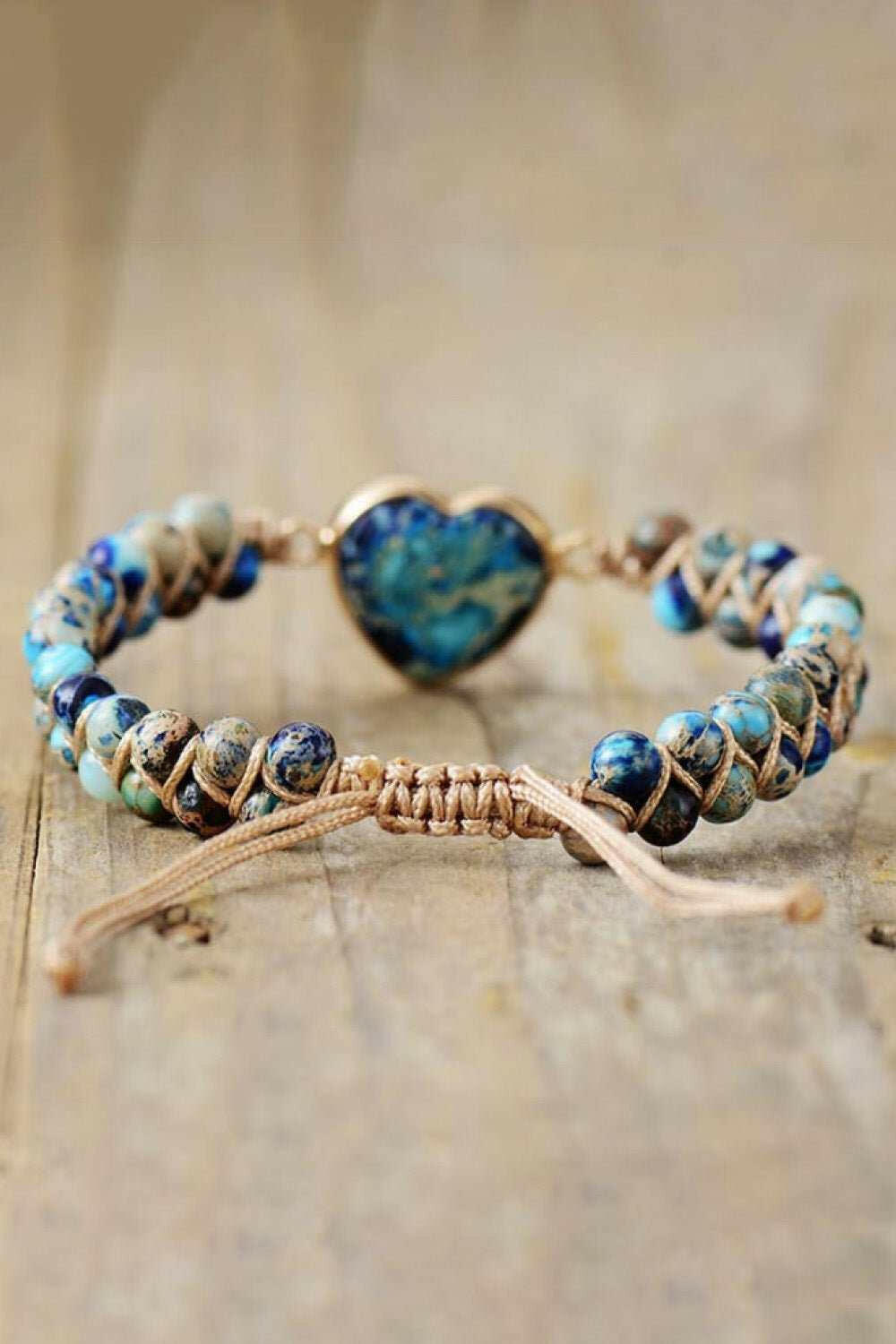 Heart Shape Natural Stone Bracelet - The Rogue Daisy