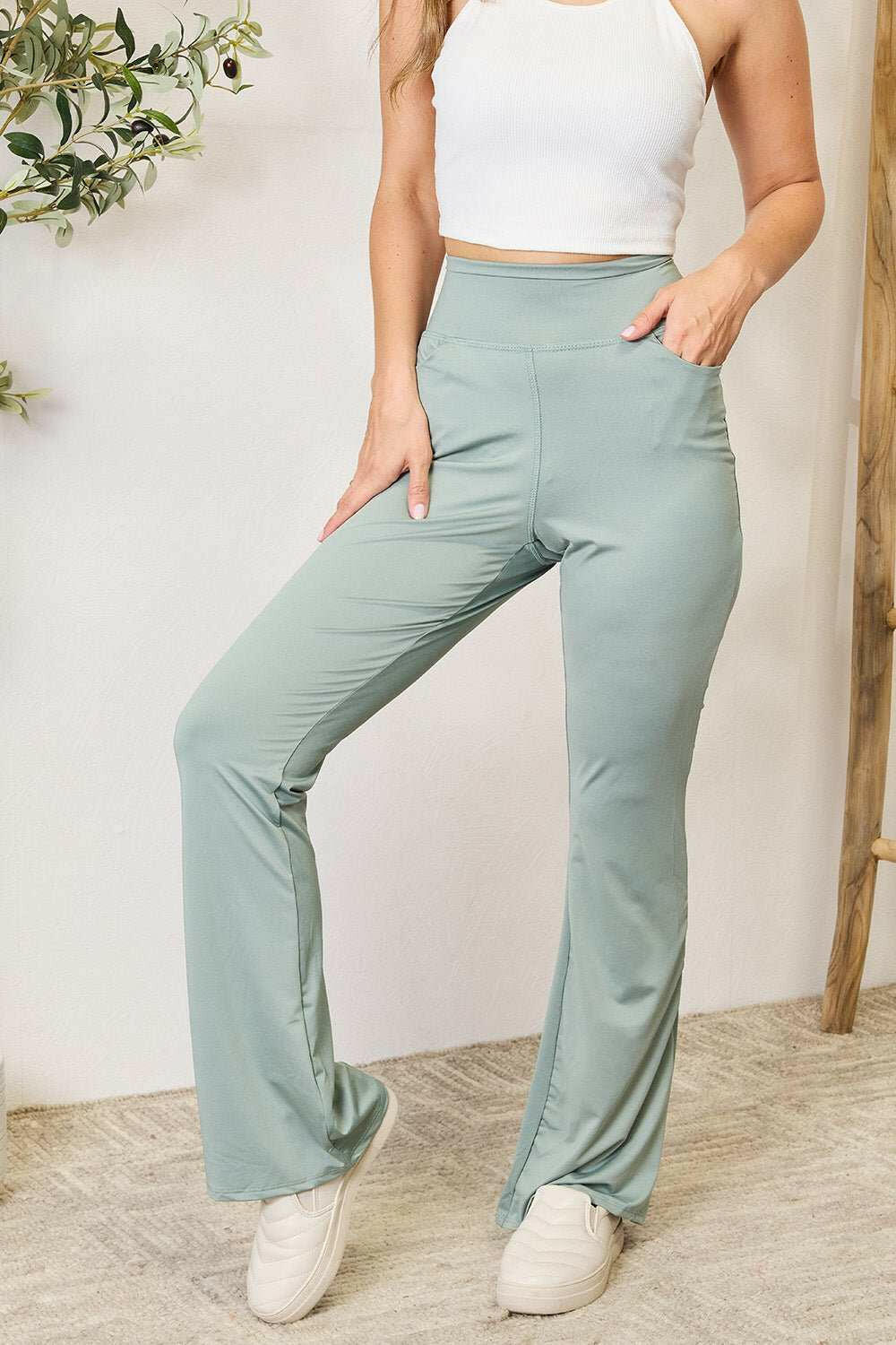 Heimish Wide Waistband Sports Pants - Full Size - The Rogue Daisy