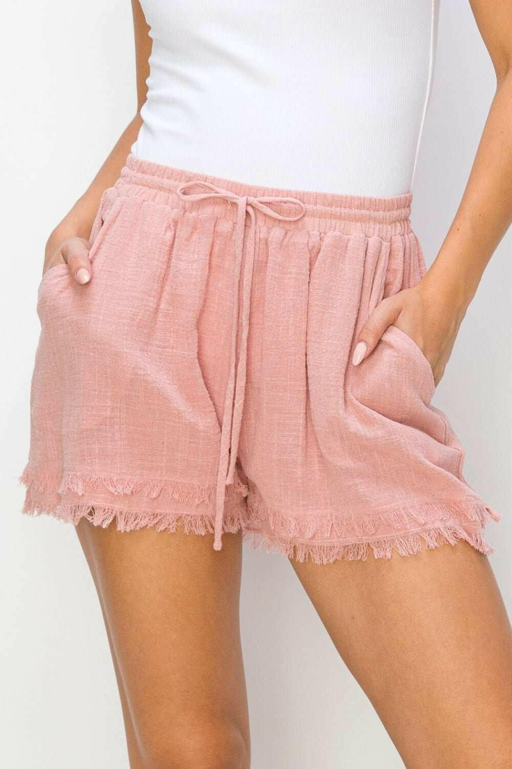 HYFVE Drawstring Frayed Shorts - The Rogue Daisy