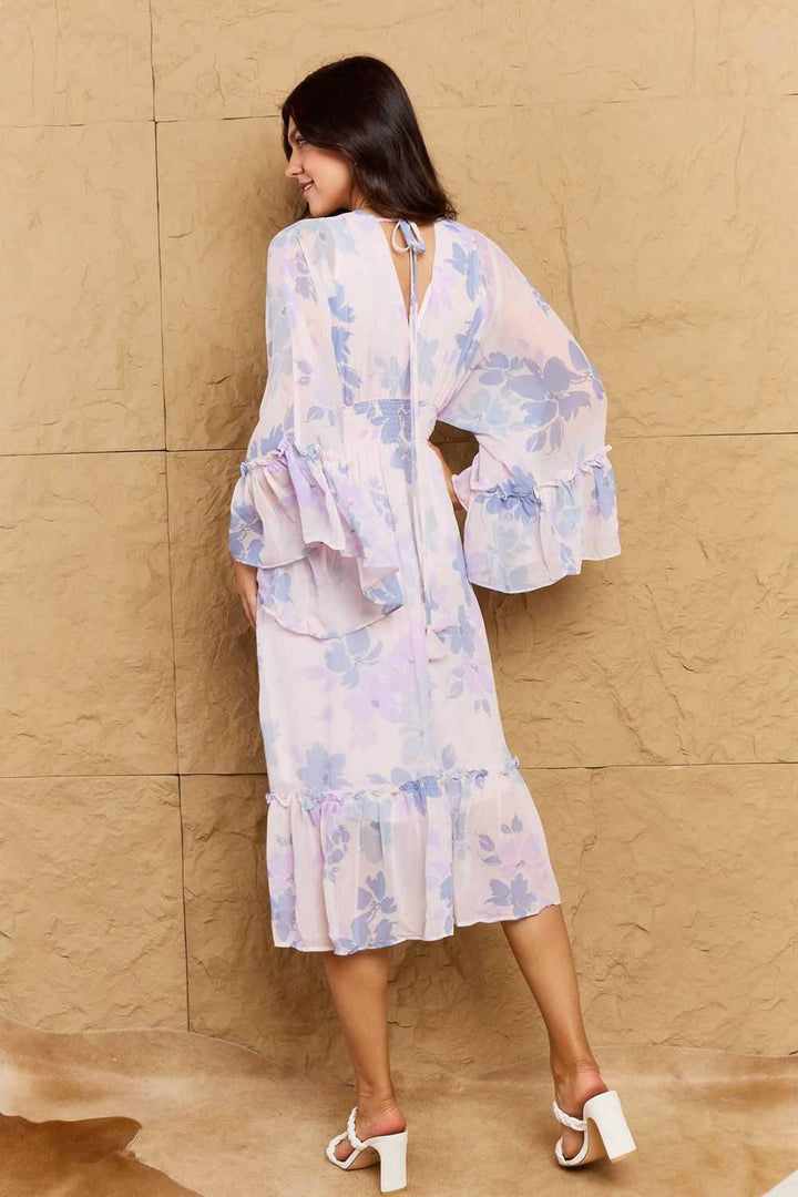 HYFVE Floral Bell Sleeve Midi Dress - The Rogue Daisy