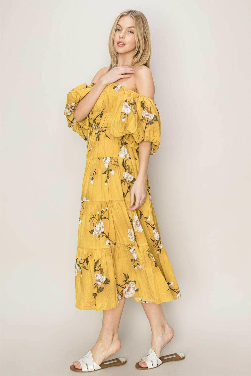 HYFVE Floral Puff Sleeve Tiered Dress - The Rogue Daisy