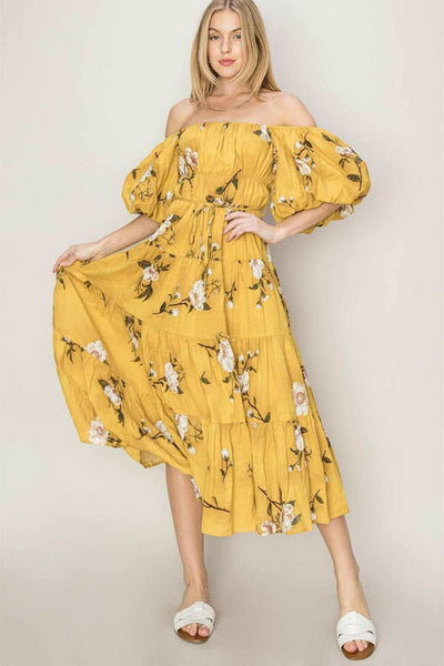 HYFVE Floral Puff Sleeve Tiered Dress - The Rogue Daisy