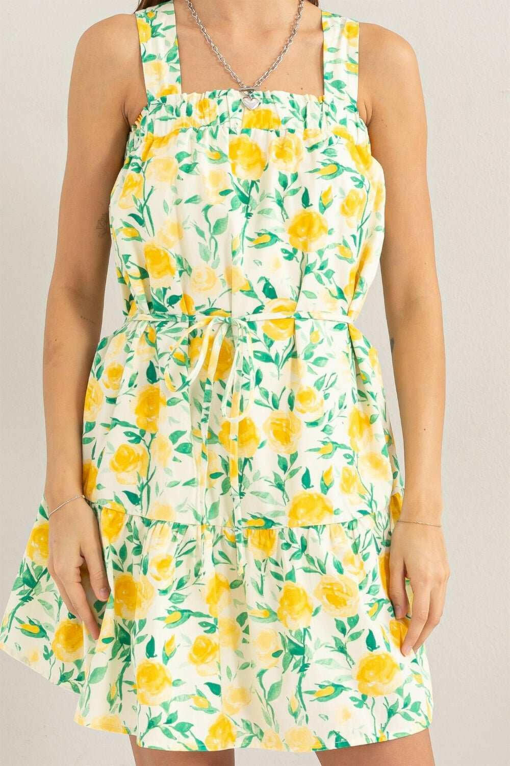 HYFVE Floral Tie Shoulder Mini Dress - The Rogue Daisy