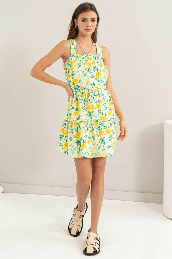 HYFVE Floral Tie Shoulder Mini Dress - The Rogue Daisy