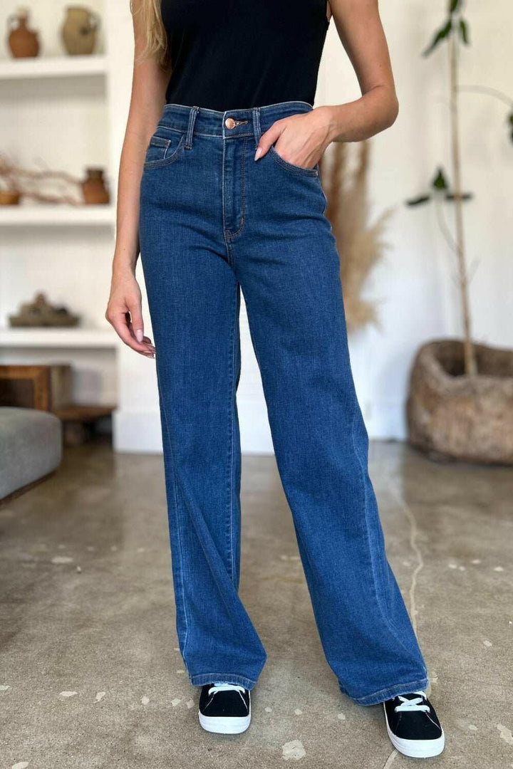 Judy Blue High Rise Straight Jeans - Full Size - The Rogue Daisy