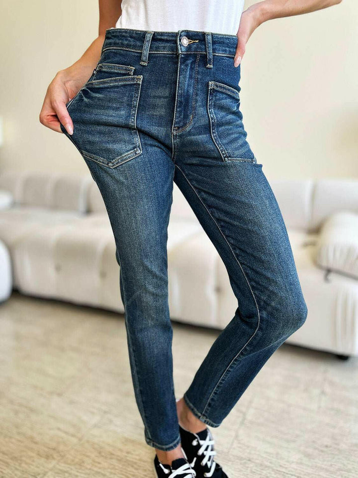 Judy Blue High Waist Skinny Jeans - Full Size - The Rogue Daisy