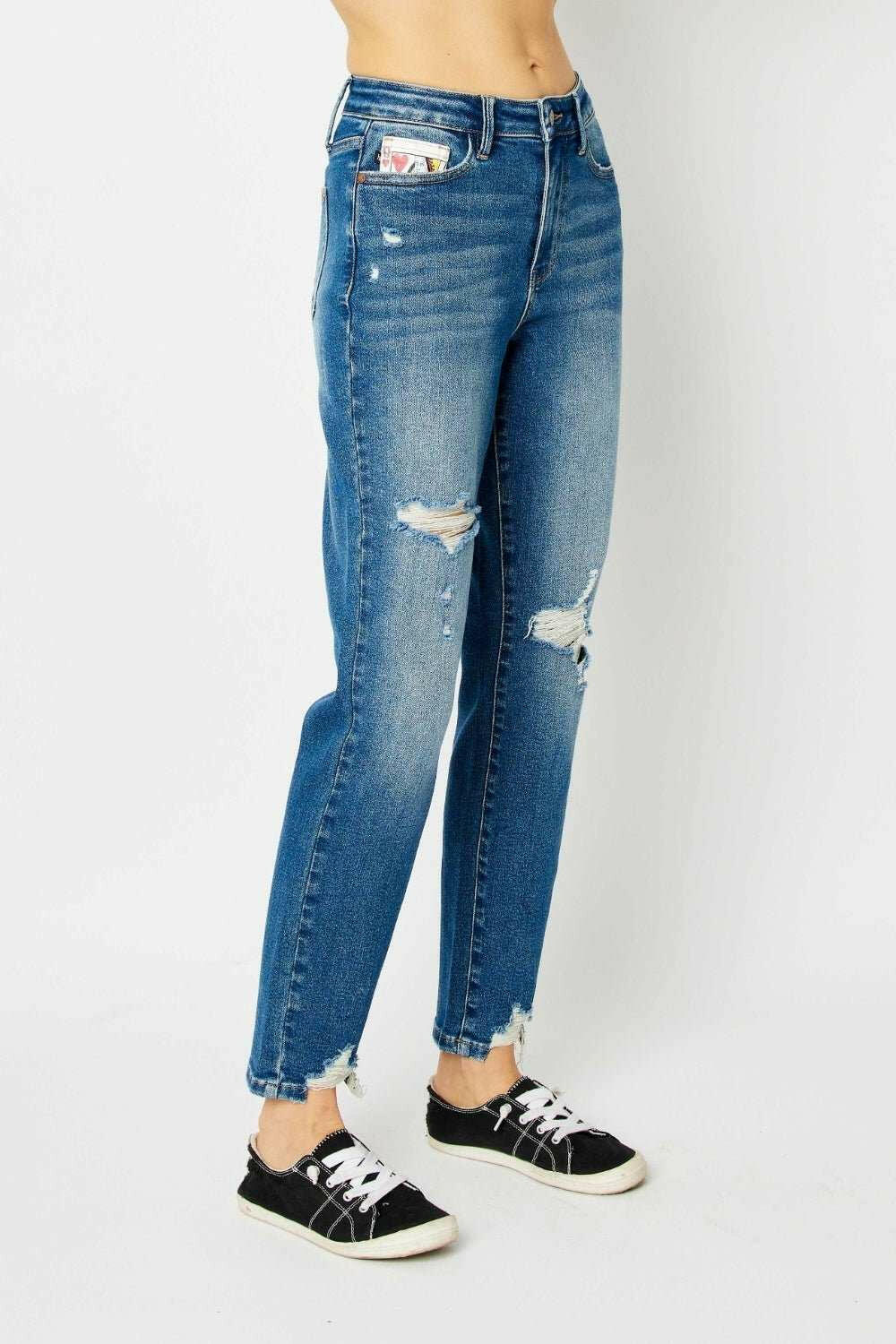 Judy Blue Queen Of Hearts Jeans - Full Size - The Rogue Daisy