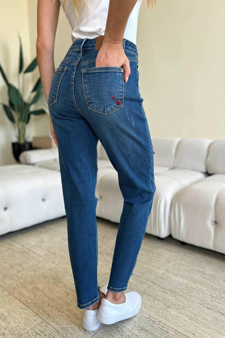 Judy Blue Queen Of Hearts Jeans - Full Size - The Rogue Daisy