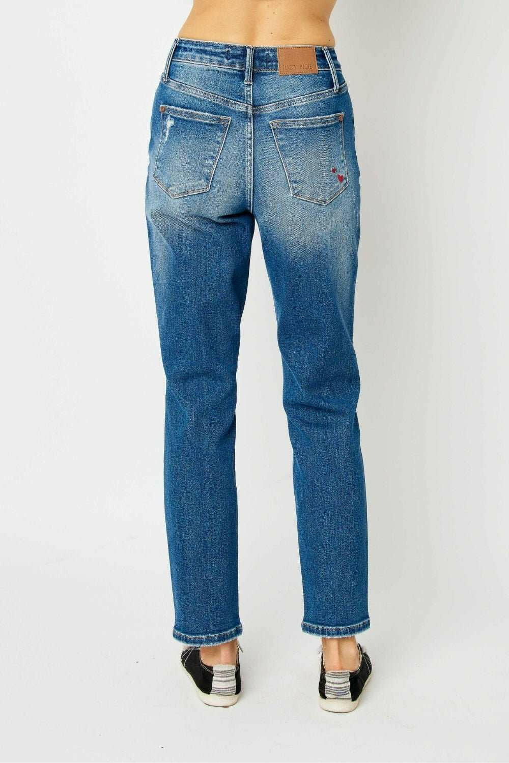 Judy Blue Queen Of Hearts Jeans - Full Size - The Rogue Daisy