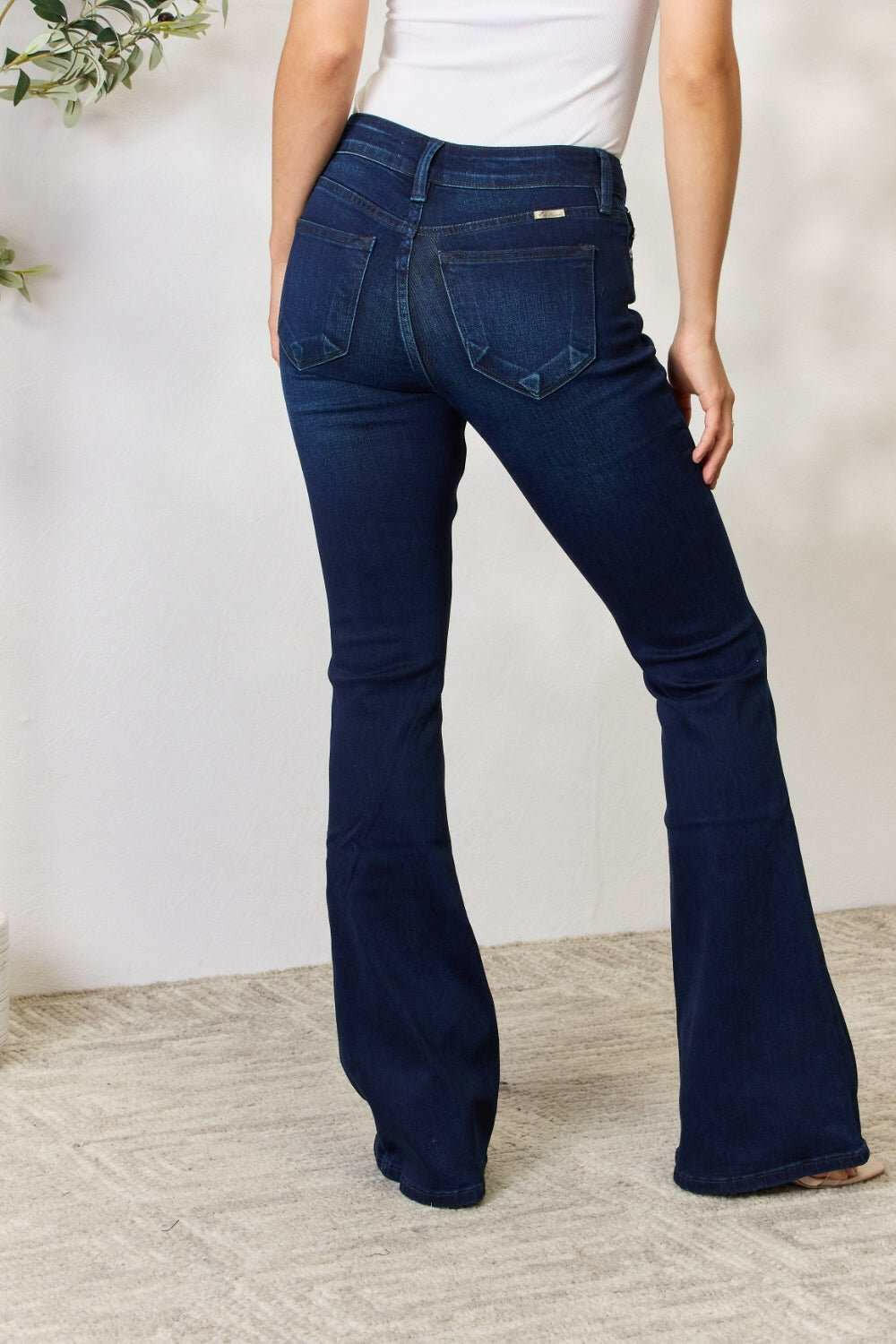 Kancan Full Size Mid Rise Flare Jeans - The Rogue Daisy