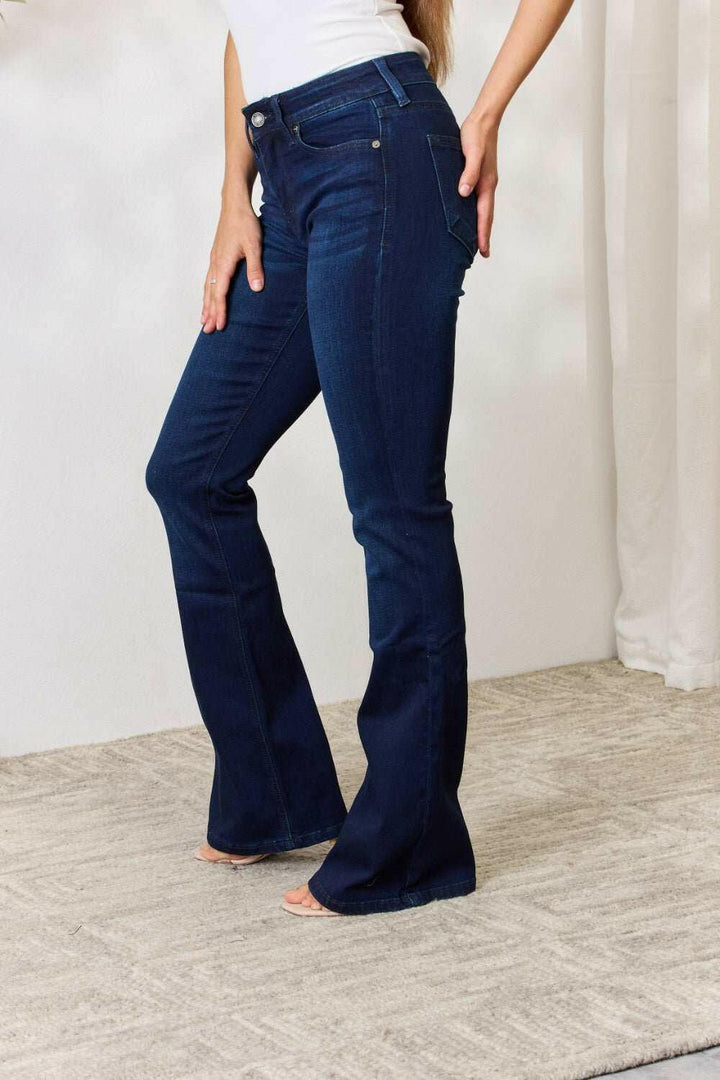 Kancan Full Size Mid Rise Flare Jeans - The Rogue Daisy