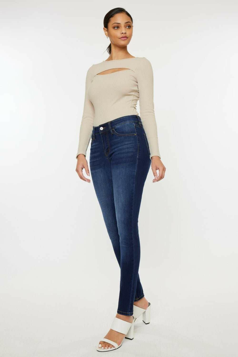 Kancan Mid Rise Gradient Skinny Jeans - The Rogue Daisy