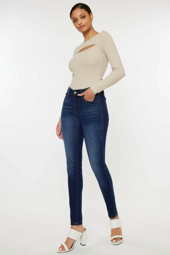 Kancan Mid Rise Gradient Skinny Jeans - The Rogue Daisy