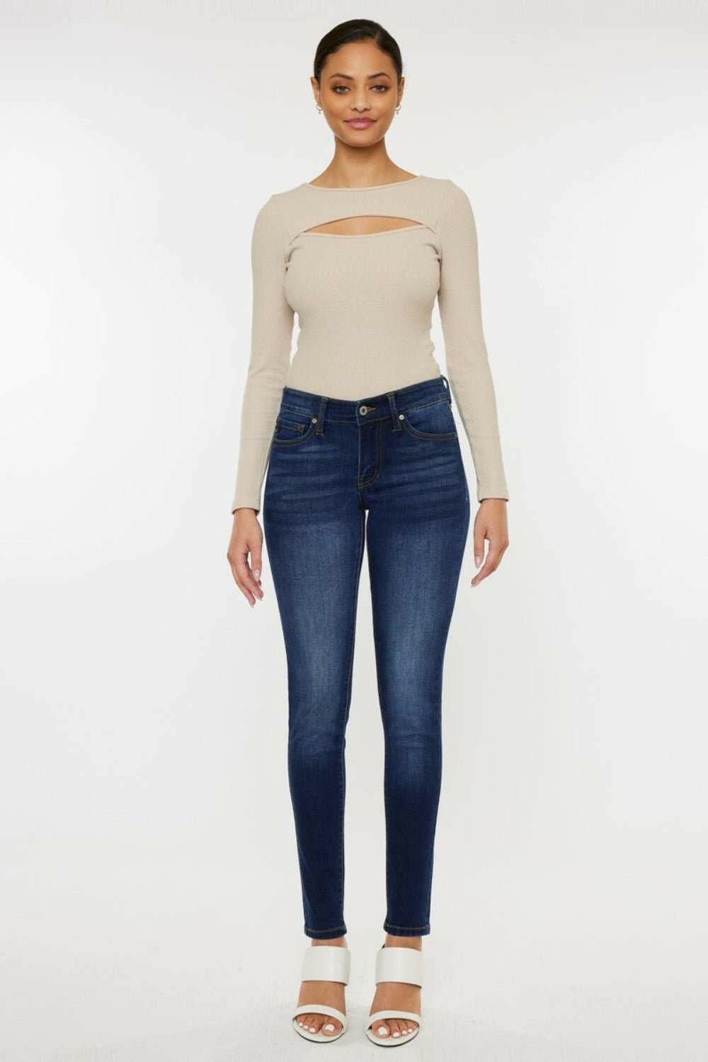 Kancan Mid Rise Gradient Skinny Jeans - The Rogue Daisy