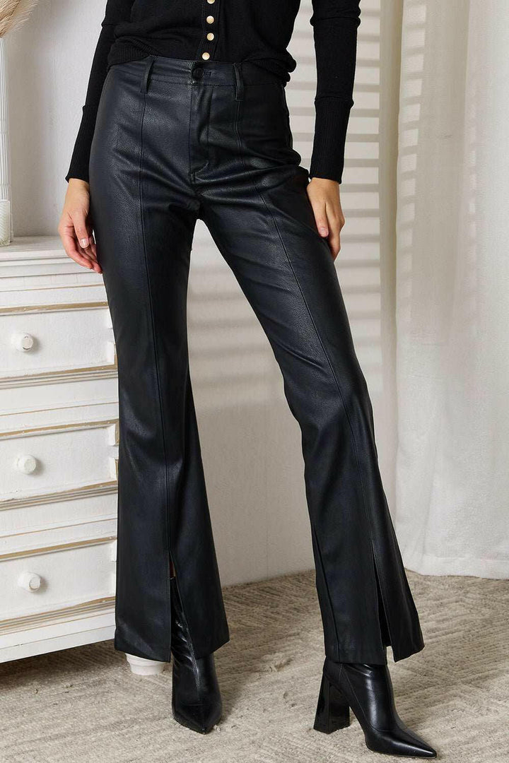 Kancan Slit Flare Leg Pants - The Rogue Daisy