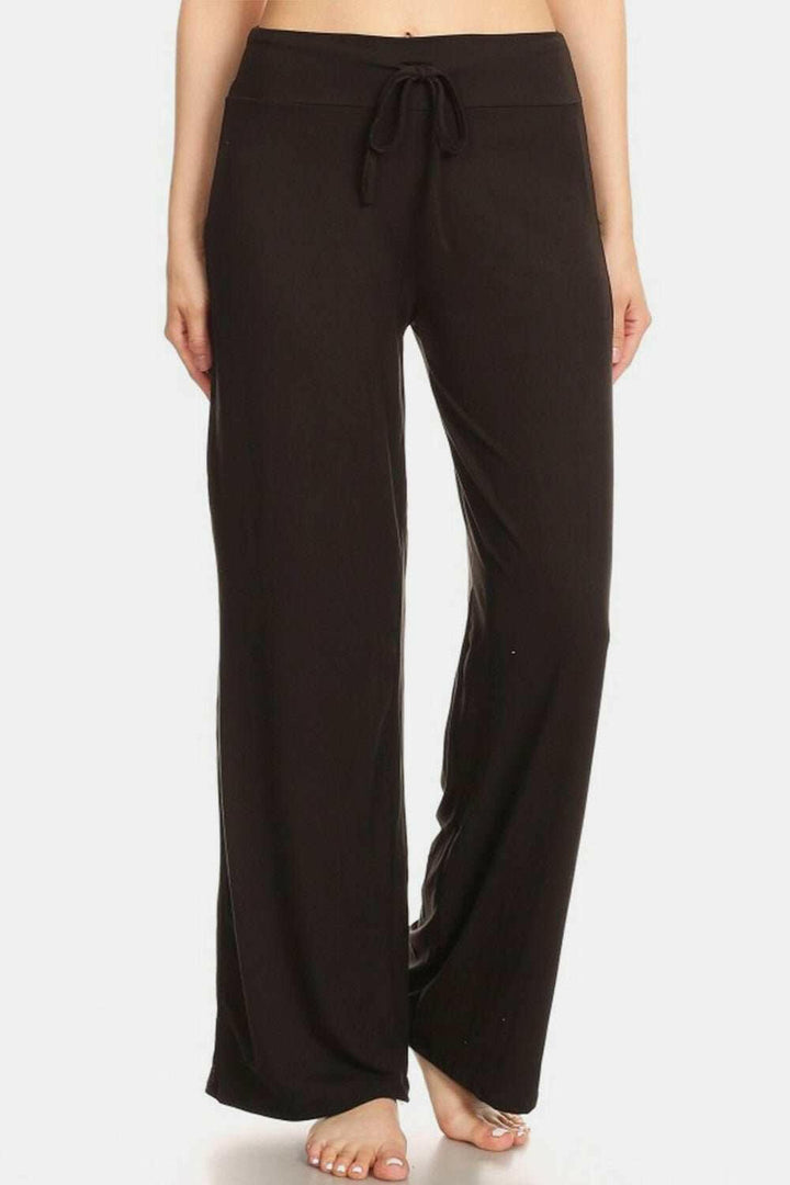 Leggings Depot High Waist Drawstring Wide Leg Pants - The Rogue Daisy