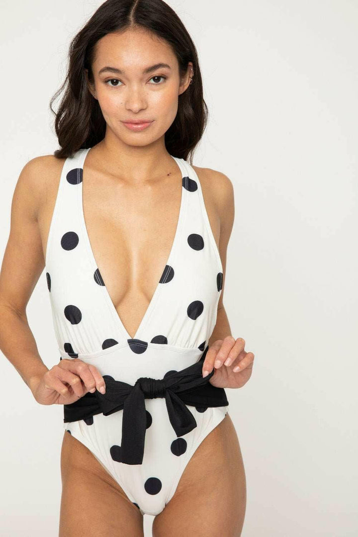 Marina West Swim 'Beachy Keen Polka Dot Plunge One - Piece - The Rogue Daisy