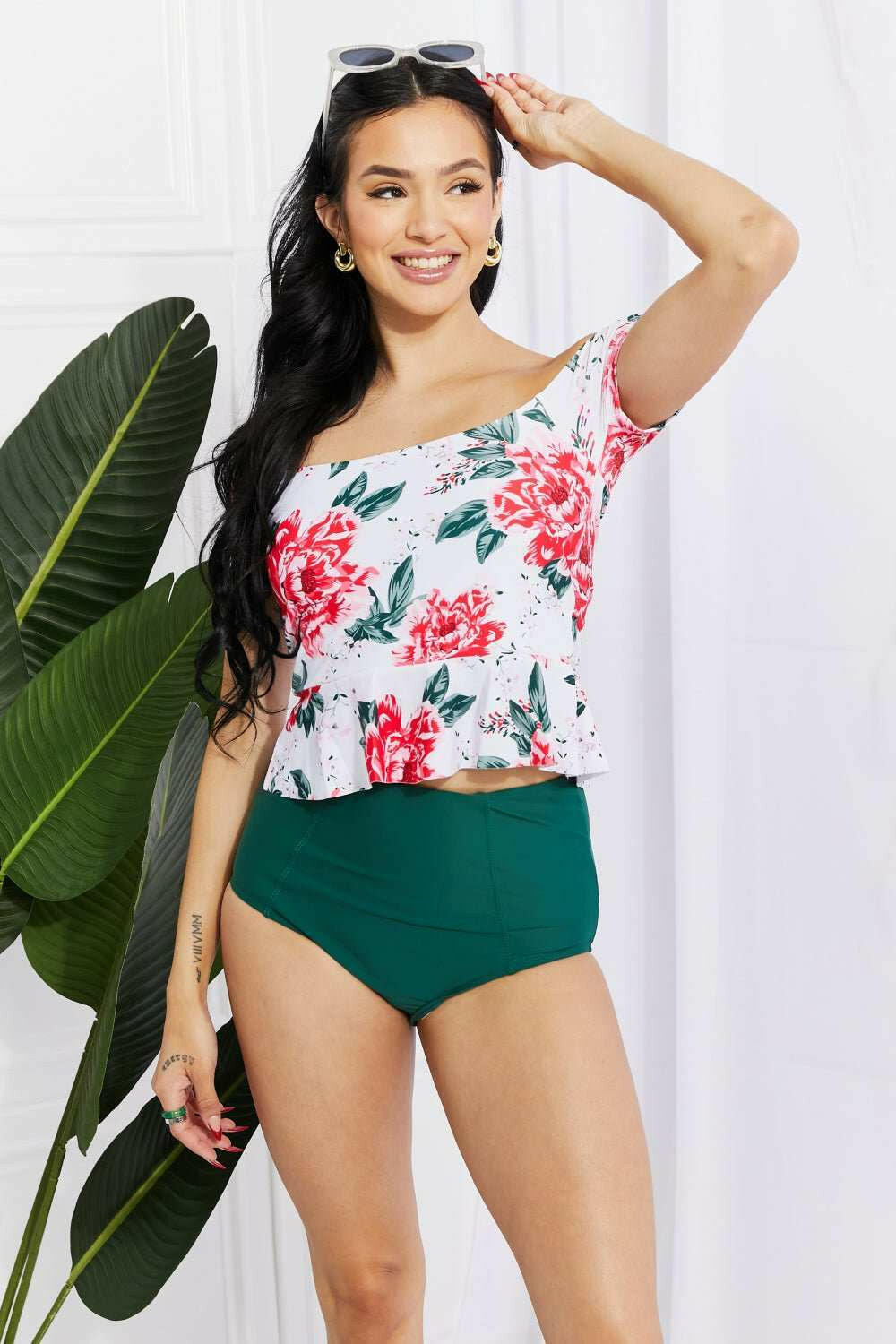 Off Shoulder Tankini Set